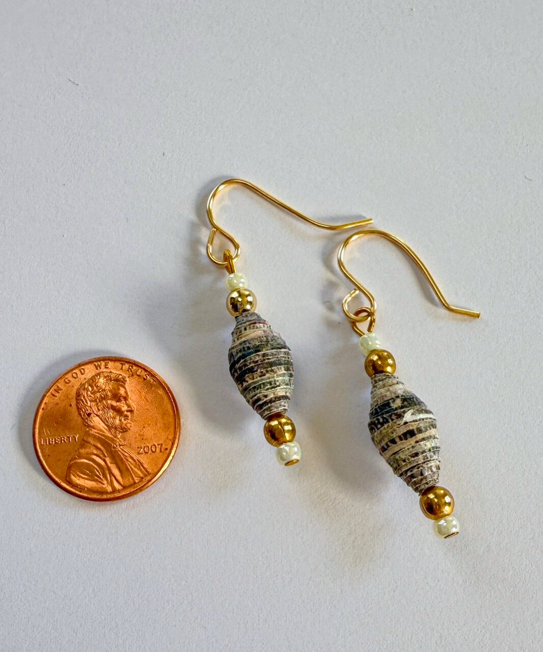 Paper Bead Earrings