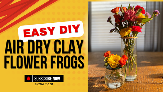 How to make an air dry clay flower frog