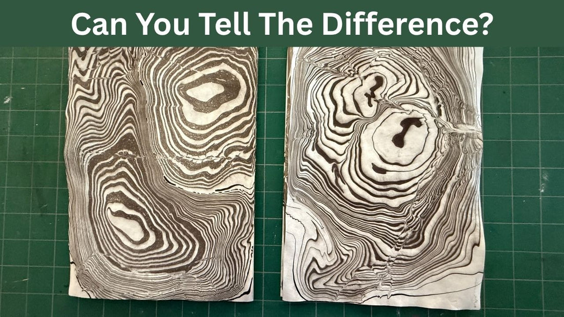 What Happens When You Add Dish Soap to Sumi Ink? A Suminagashi Experiment.