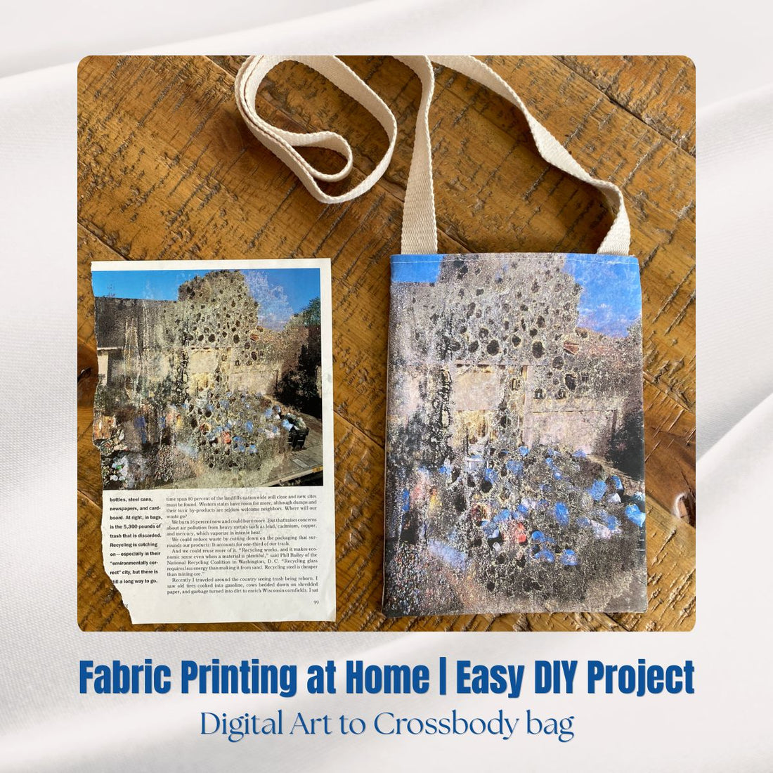 Fabric Printing at Home | Easy DIY Digital Art to Crossbody bag