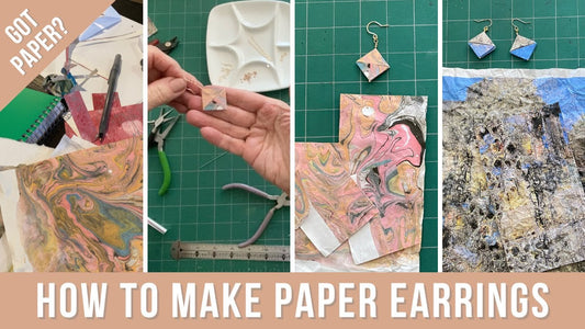 How to Make Paper Earrings with Momigami & Altered Papers
