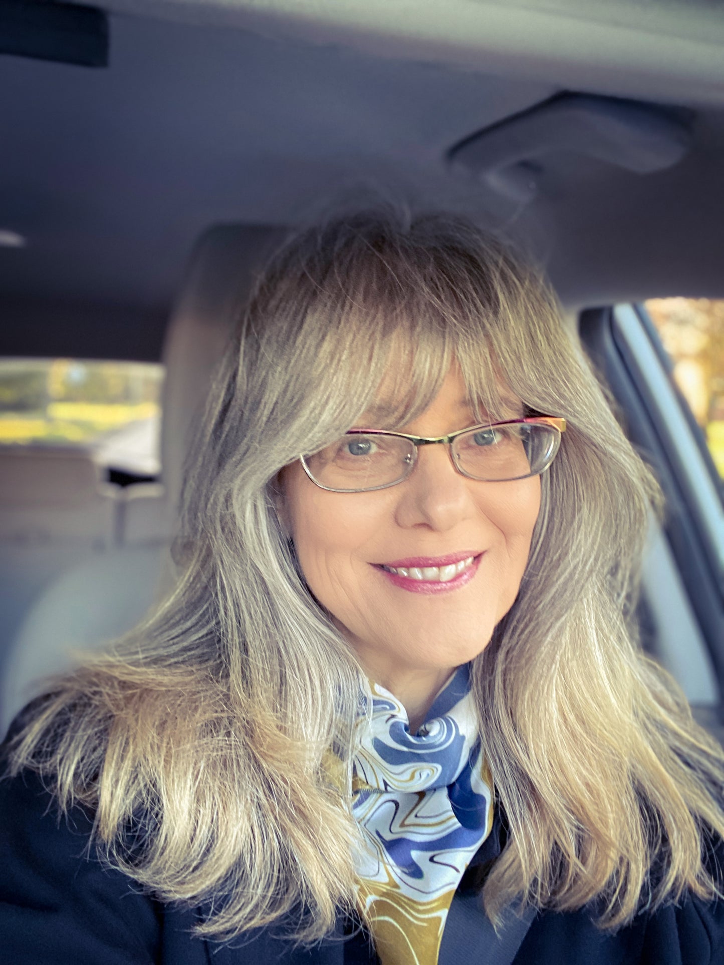 Gold and Blue Energy Flow Scarf