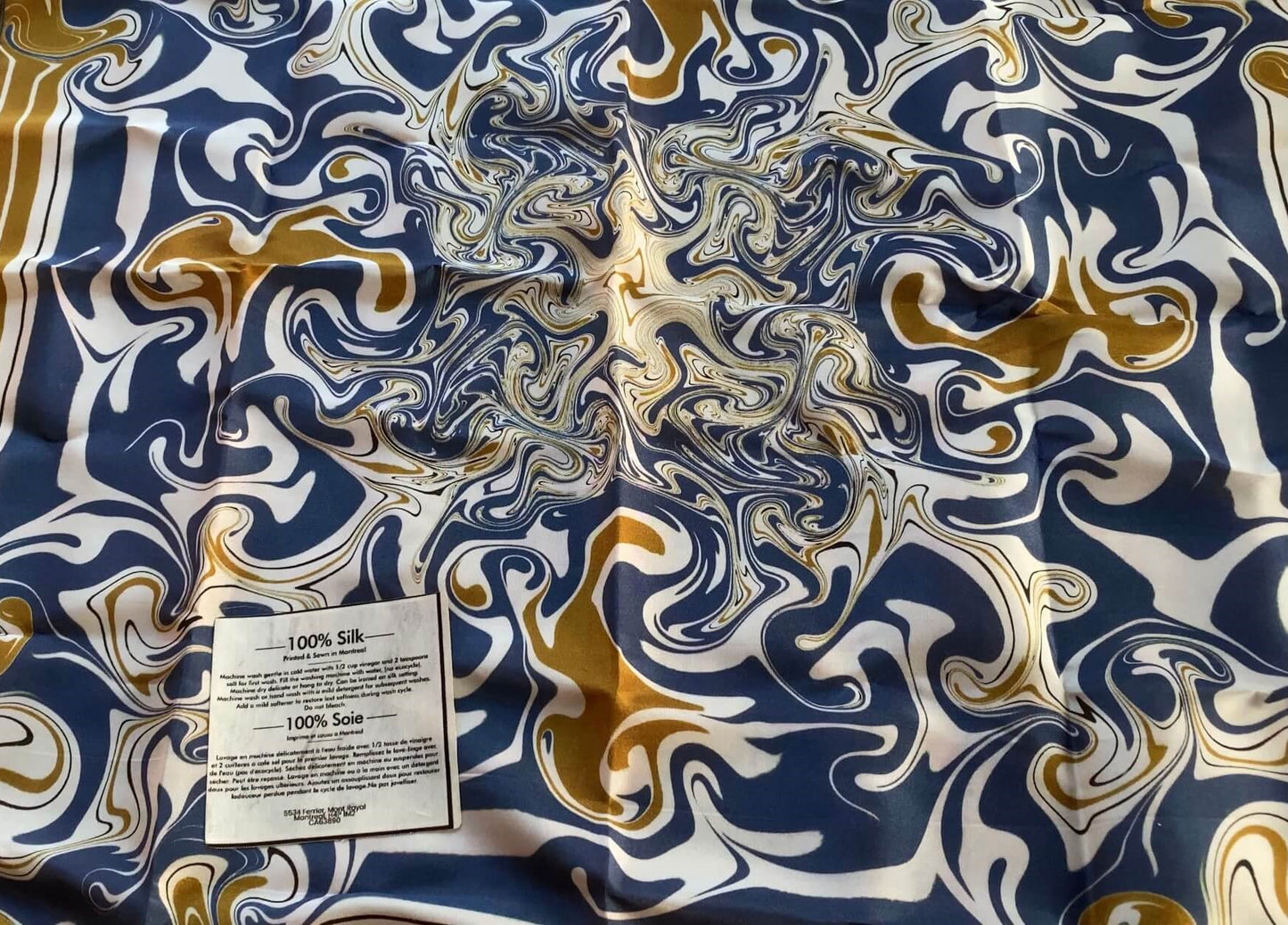 Gold and Blue Energy Flow Scarf