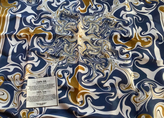 Gold and Blue Energy Flow Scarf