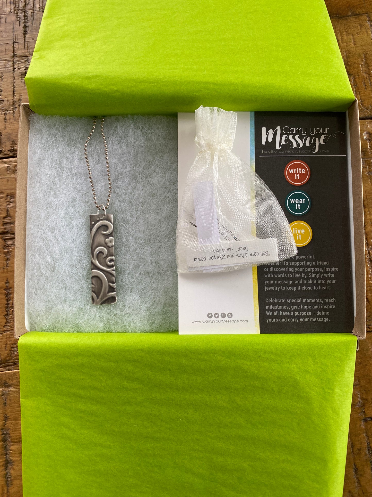 Handcrafted Sterling Silver Hidden Message Pendant